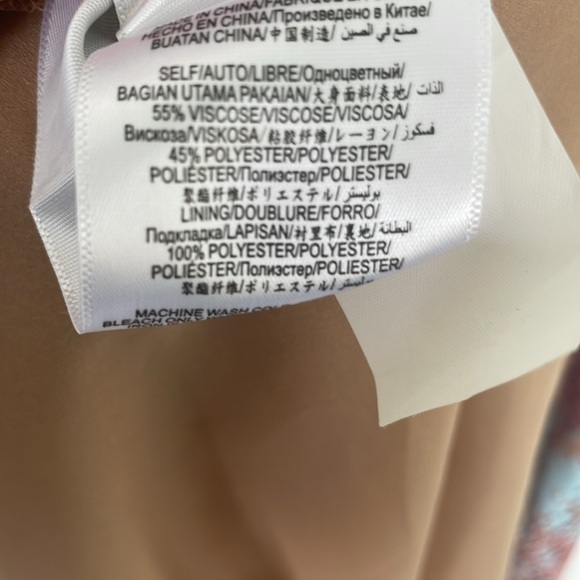 BCBGMAXAZRIA Printed Blue Amber Gown Dress Strapless Sundress Size 6 - Picture 10 of 13